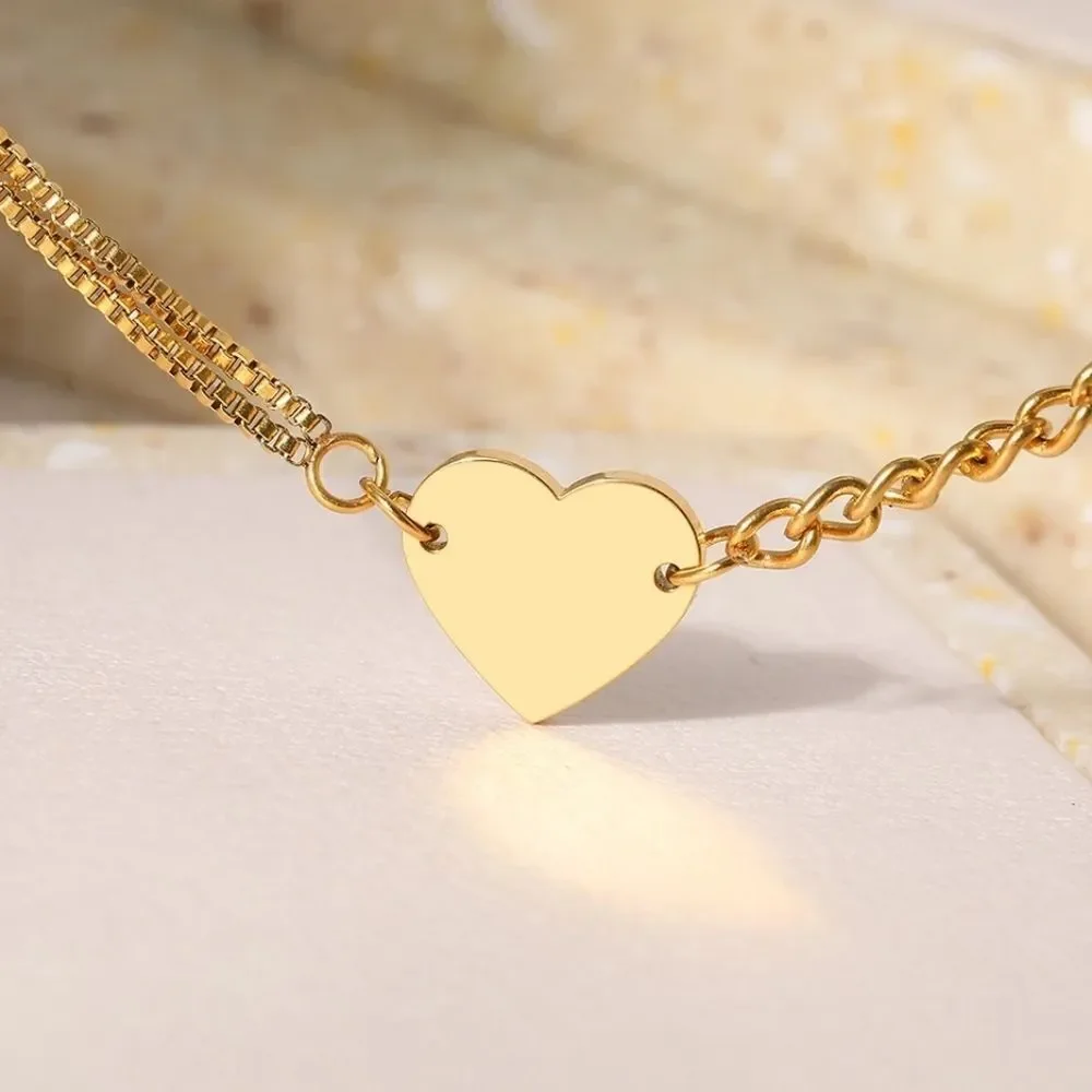 Stainless Steel Heart Bracelet